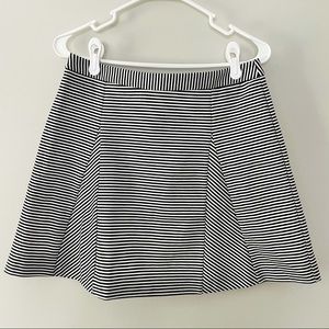 Michael Kors Striped Cotton Mini A-Line Skirt